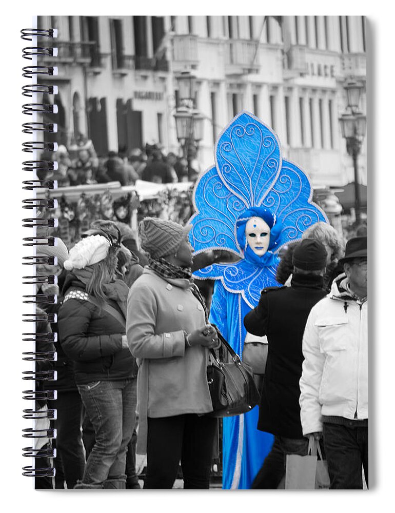 Venice Spiral Notebook featuring the photograph Carnival by Ivan Slosar