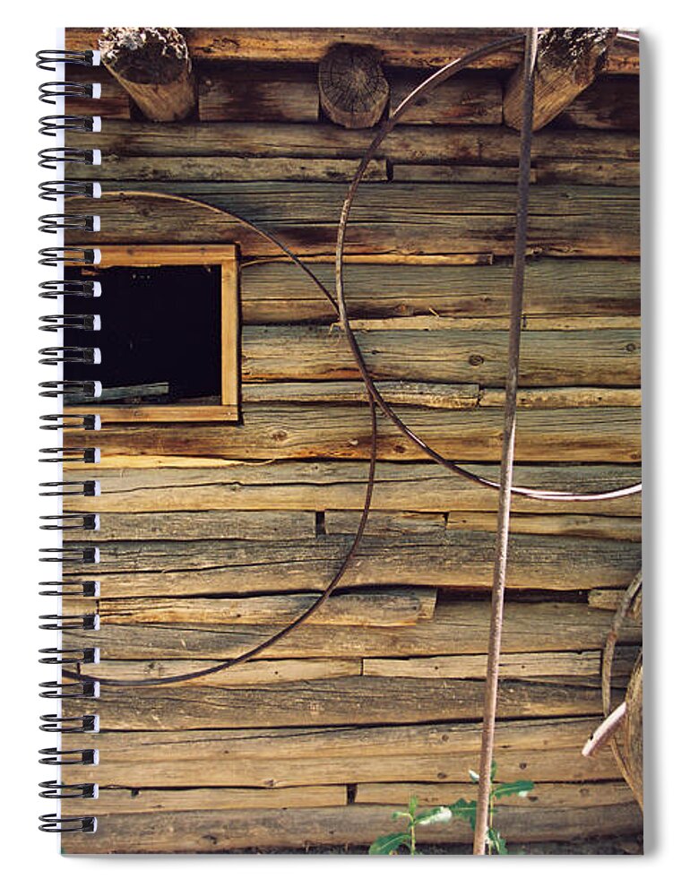 Santa Fe Spiral Notebook featuring the photograph Carreteria Wall by Ron Weathers