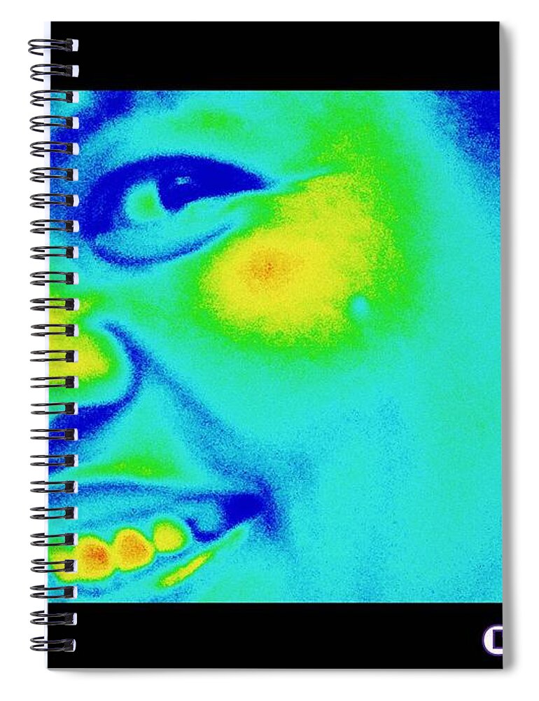 Self-portrait Spiral Notebook featuring the photograph Caught SMILING by Angela L Walker