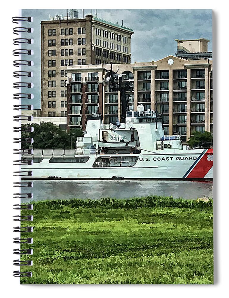 United States Coast Guard Spiral Notebook featuring the digital art Cgc Diligence Wmec 616 by Tommy Anderson