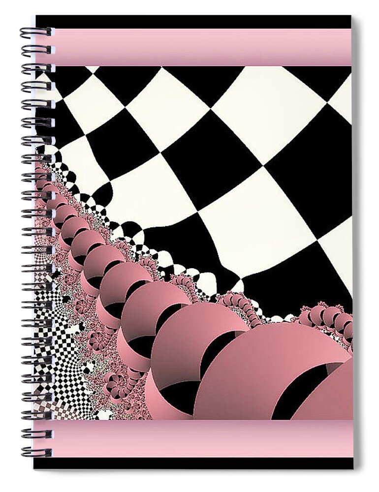 Fractal Spiral Notebook featuring the photograph Checkers the Mouse Mechanical Tail by Carol Senske