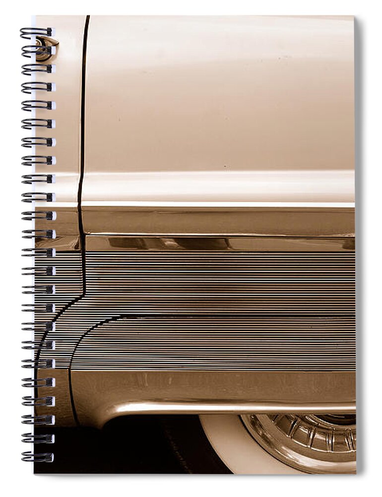 Automobiles Spiral Notebook featuring the photograph Chrome by John Schneider