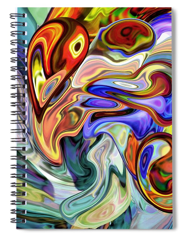Digital Decor Spiral Notebook featuring the digital art Cock a doodle doo by Andrew Hewett