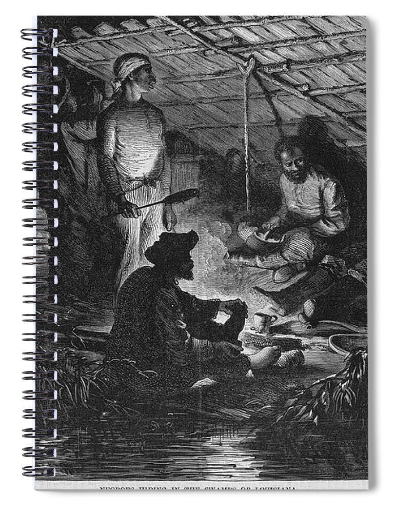 1873 Spiral Notebook featuring the photograph Colfax Race Riot by Granger