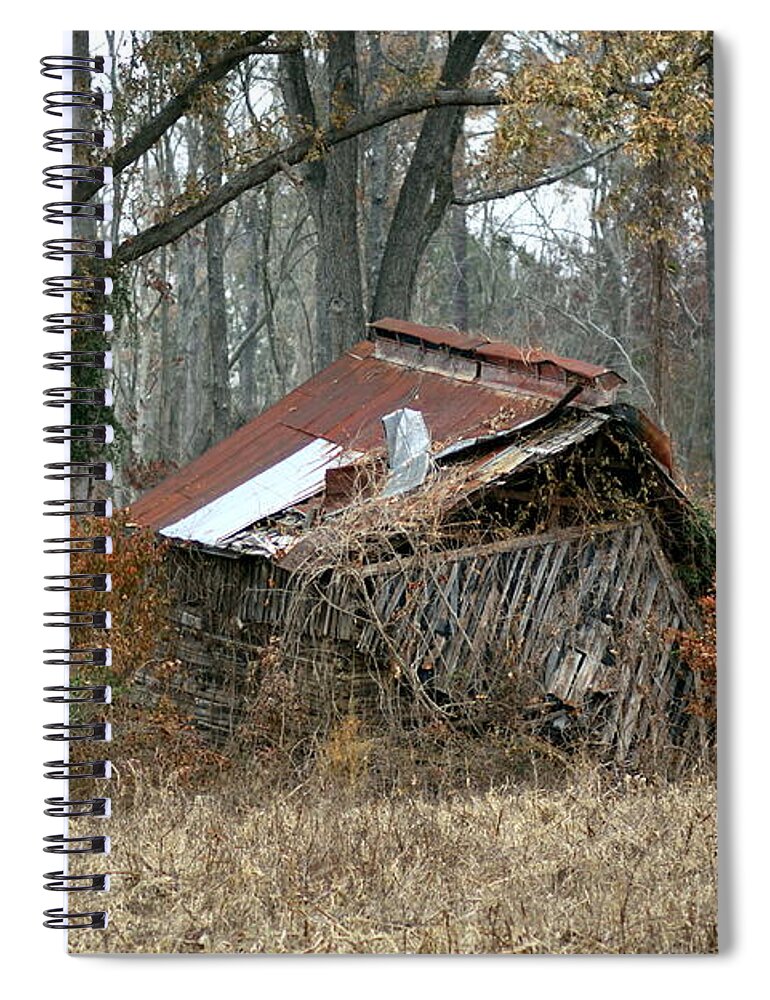 Tobacco Barn Spiral Notebook featuring the photograph Collapse by Travis Truelove
