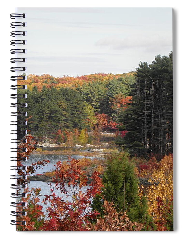 Fall Spiral Notebook featuring the photograph colors of fall in New England by Kim Galluzzo