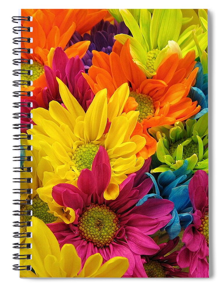 Flowers Spiral Notebook featuring the photograph Colossal Colors by Lori Lafargue