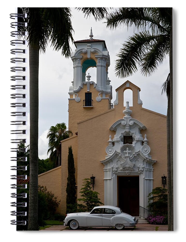 Architecture Spiral Notebook featuring the photograph Congregational Church Front Door by Ed Gleichman