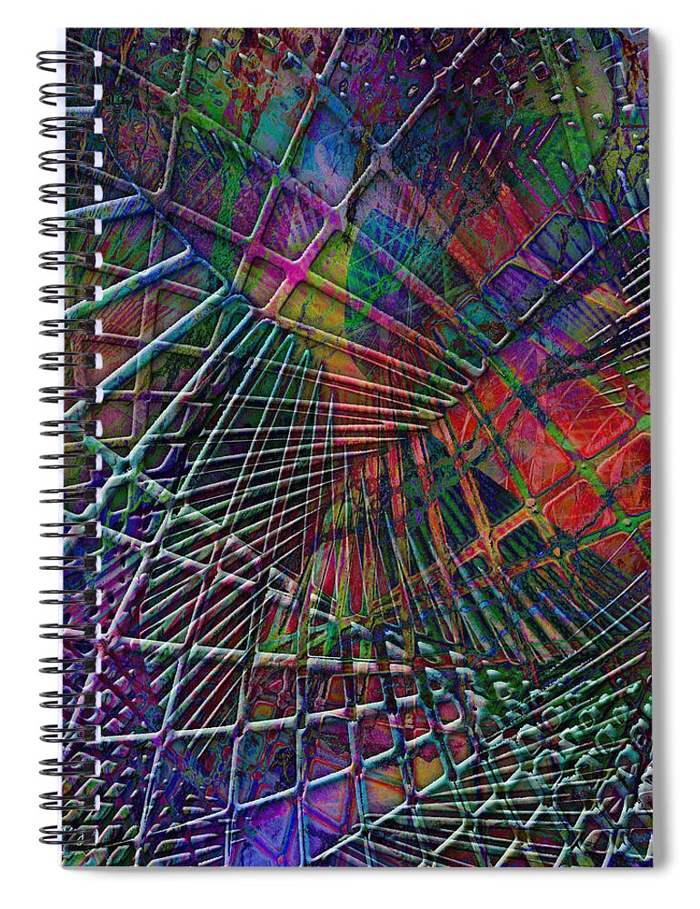 Red Spiral Notebook featuring the digital art Controlled Chaos by Barbara Berney