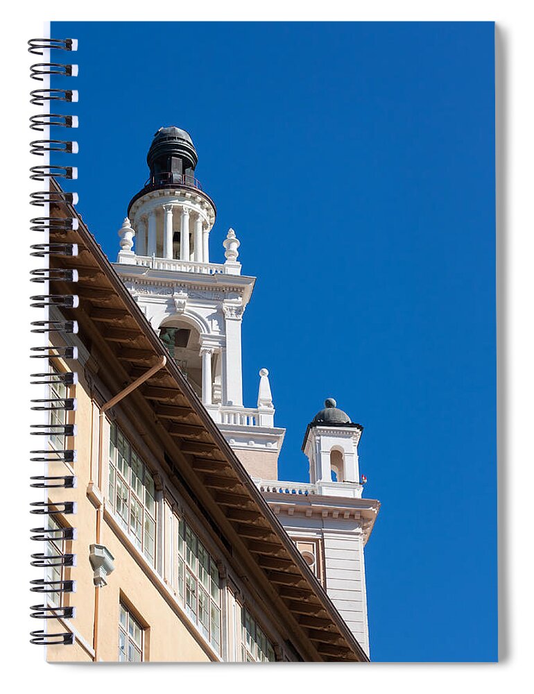 Biltmore Spiral Notebook featuring the photograph Coral Gables Biltmore Hotel Tower by Ed Gleichman