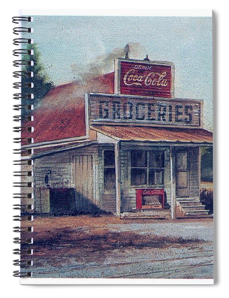 Country Store Spiral Notebook featuring the painting Country Store by Charles Roy Smith