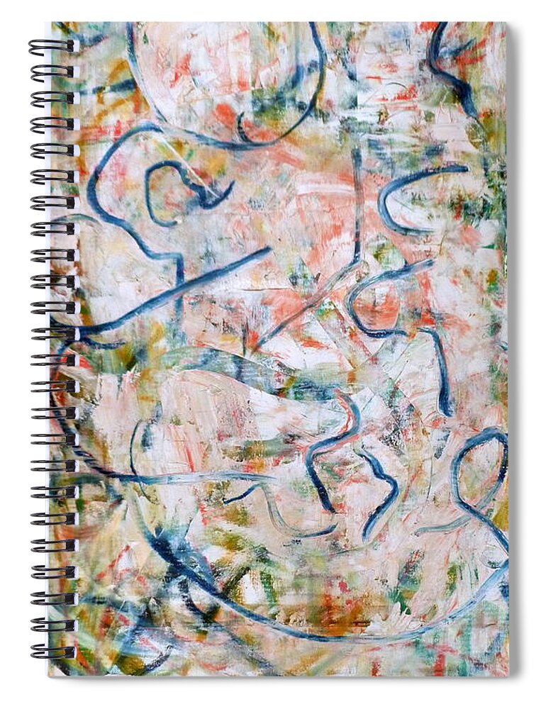  Spiral Notebook featuring the painting Couple In Bed by JC Armbruster