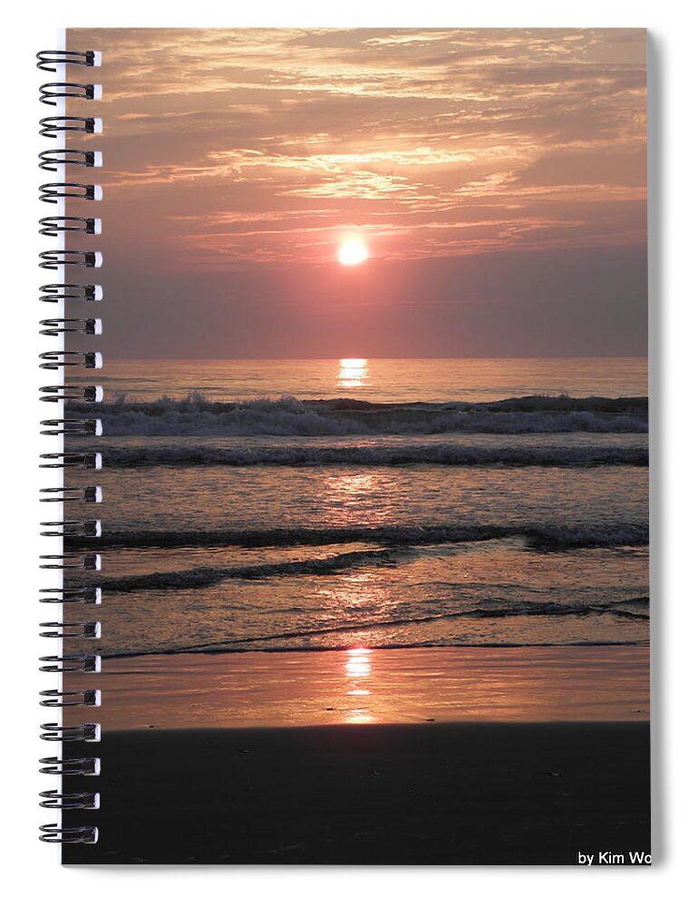 Sunrise Spiral Notebook featuring the photograph Criss Cross Wave Rise by Kim Galluzzo