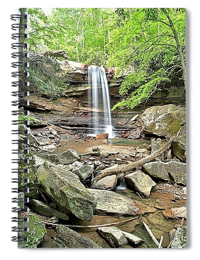 Ohiopyle State Park Spiral Notebook featuring the photograph Cucumber Falls Canyon by Adam Jewell