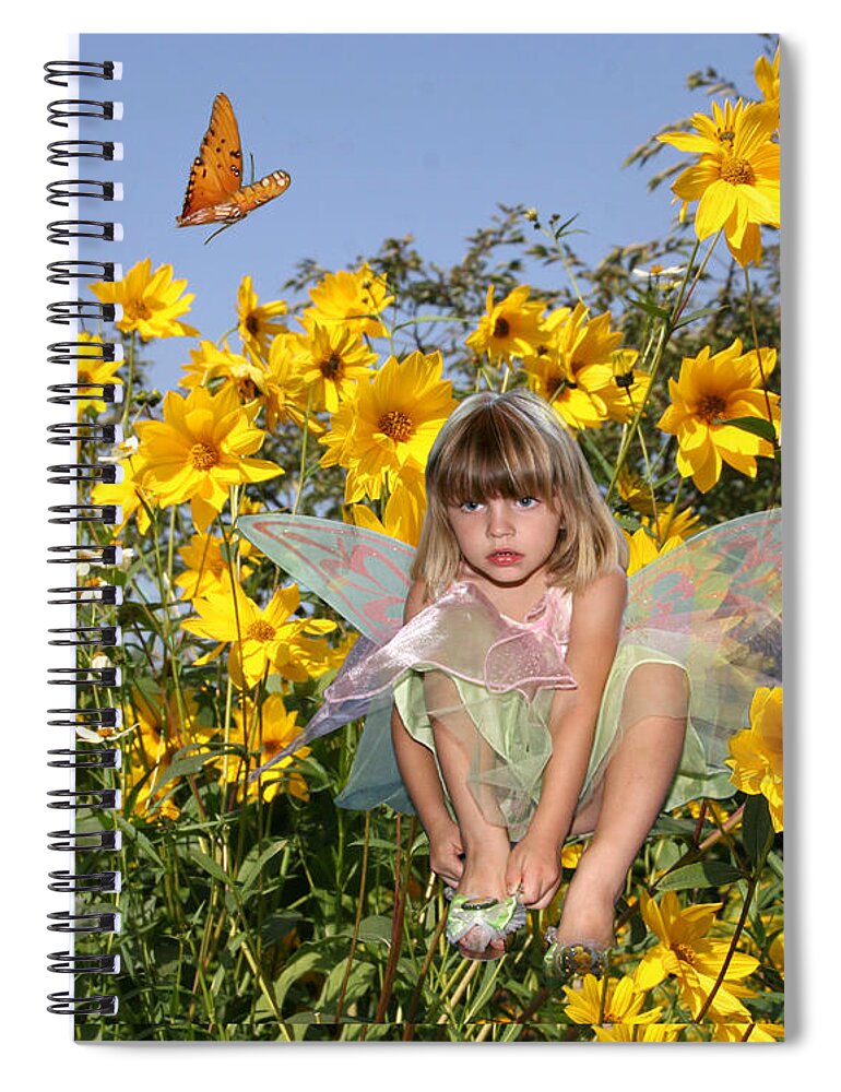 Daisy Spiral Notebook featuring the photograph Daisy Faery by Diana Haronis
