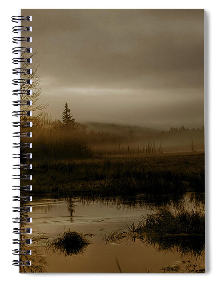 Hdr Spiral Notebook featuring the photograph Darkness Approaches by Greg DeBeck