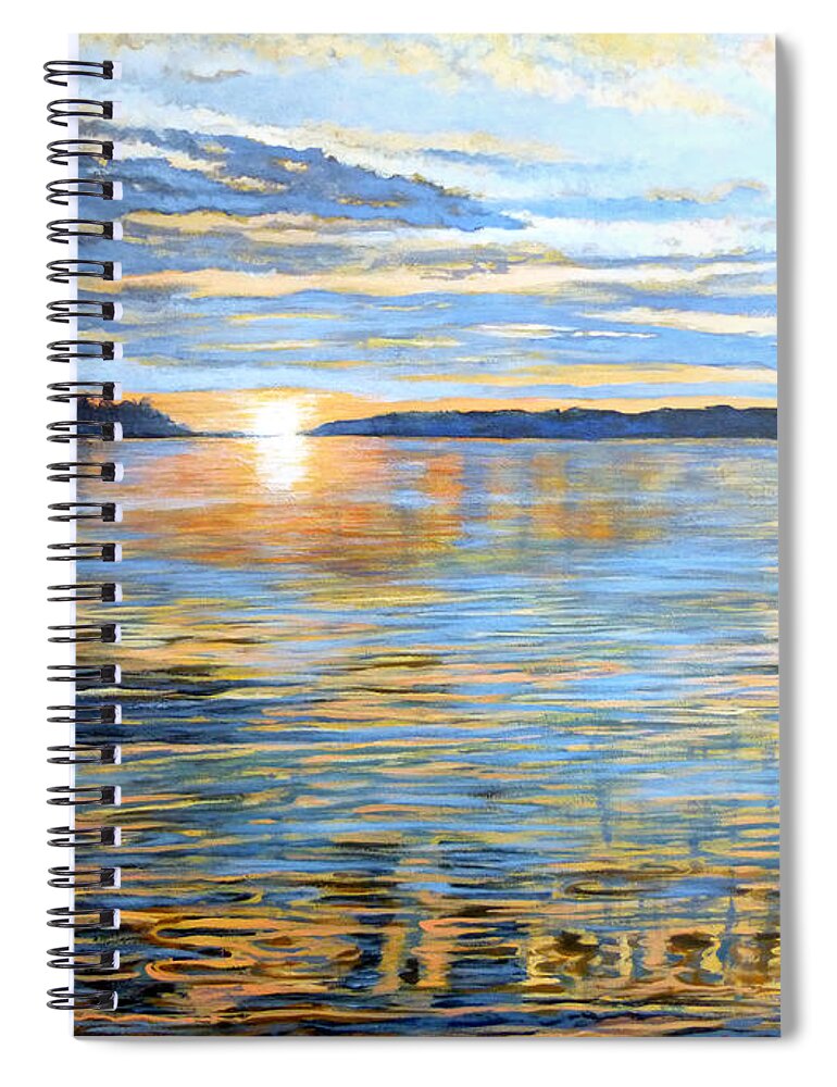 Davidson Quebec Spiral Notebook featuring the painting Davidson Quebec by Tom Roderick