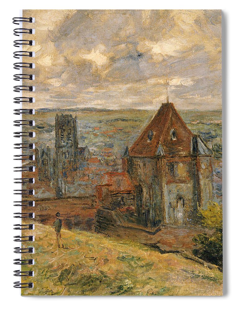 Dieppe Spiral Notebook featuring the painting Dieppe, 1882 by Monet by Claude Monet