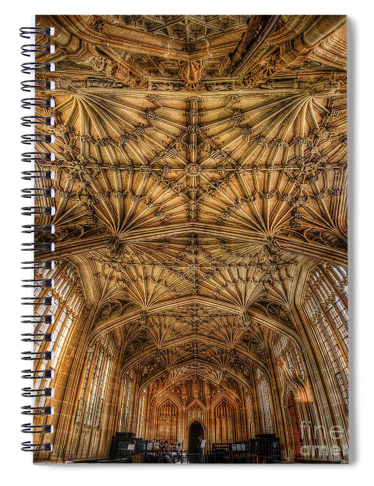 Yhun Suarez Spiral Notebook featuring the photograph Divinity School - Oxford by Yhun Suarez