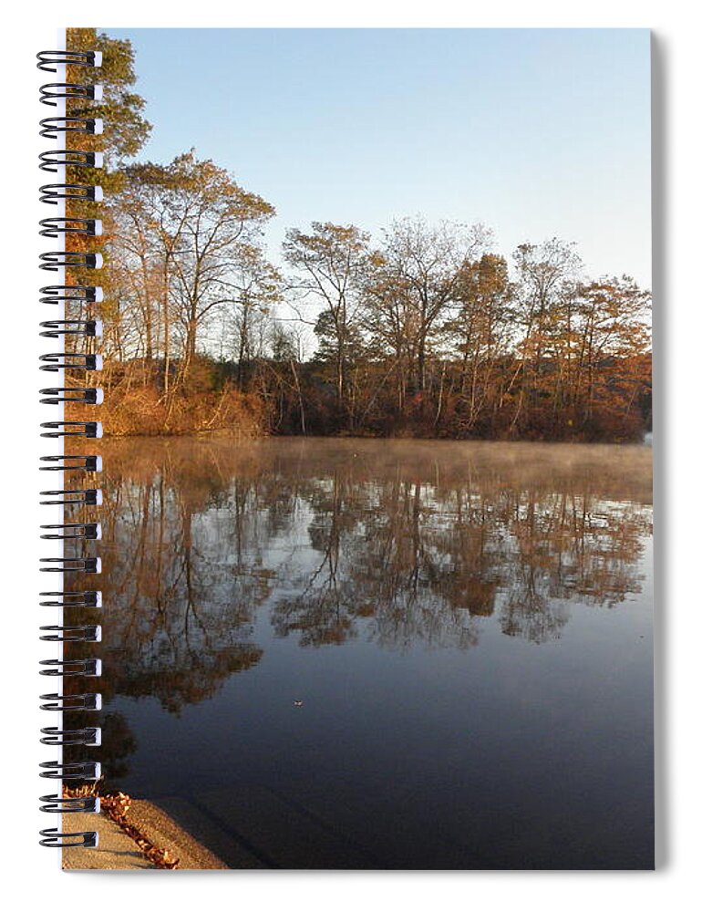 Dock Spiral Notebook featuring the photograph dockside in November by Kim Galluzzo Wozniak