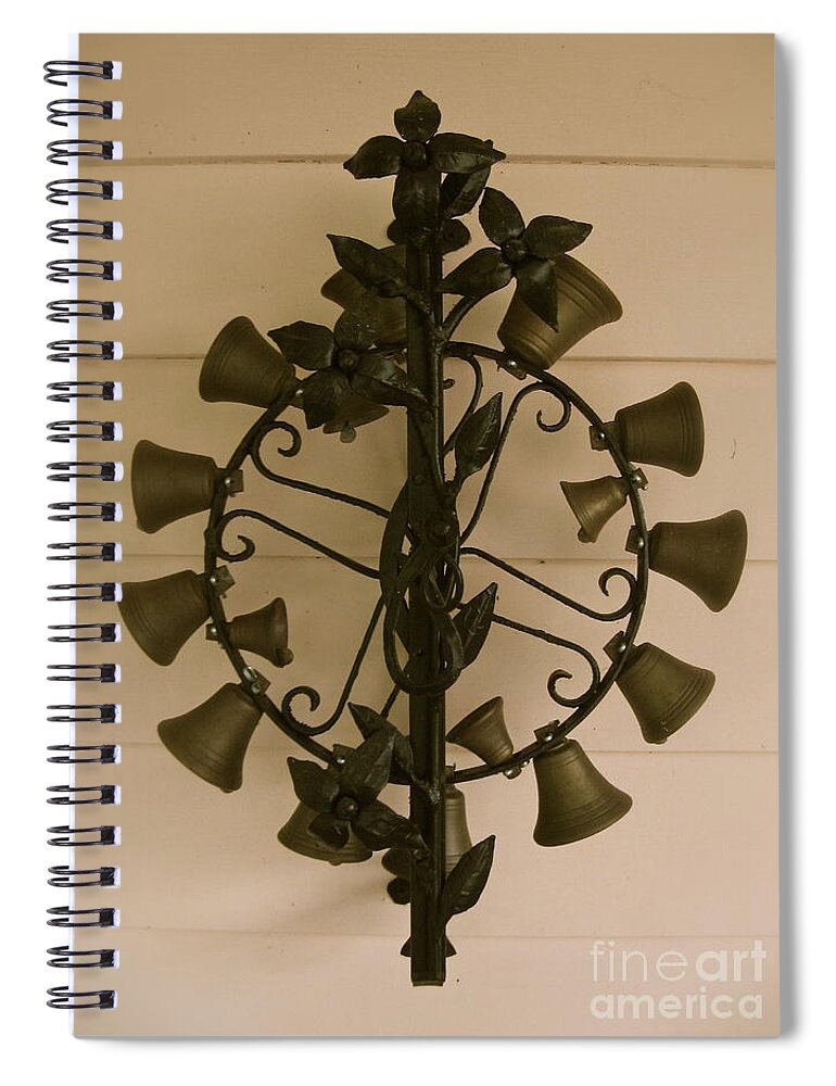 Bells Spiral Notebook featuring the photograph Doorbells by Nancy Patterson