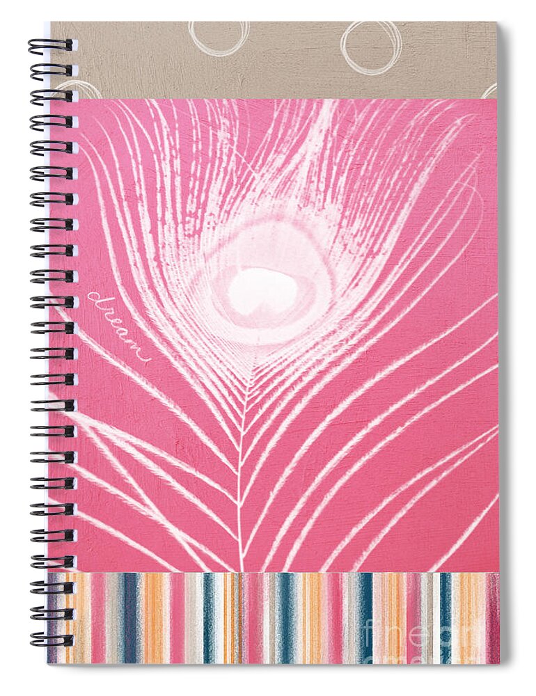 Peacock Spiral Notebook featuring the mixed media Dream by Linda Woods