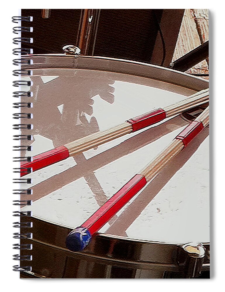 Drum Spiral Notebook featuring the photograph Drum At Rest by Bill Owen
