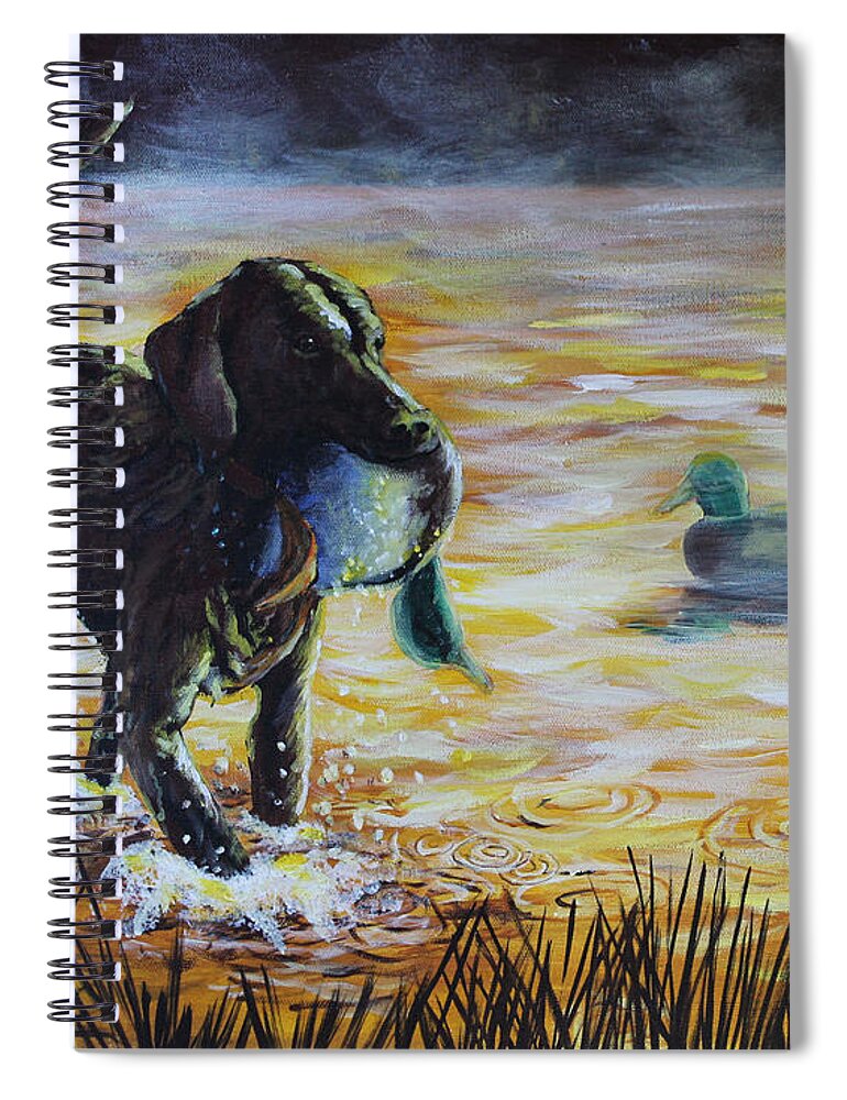 Sunrise Spiral Notebook featuring the painting Early Morning's Light by Karl Wagner