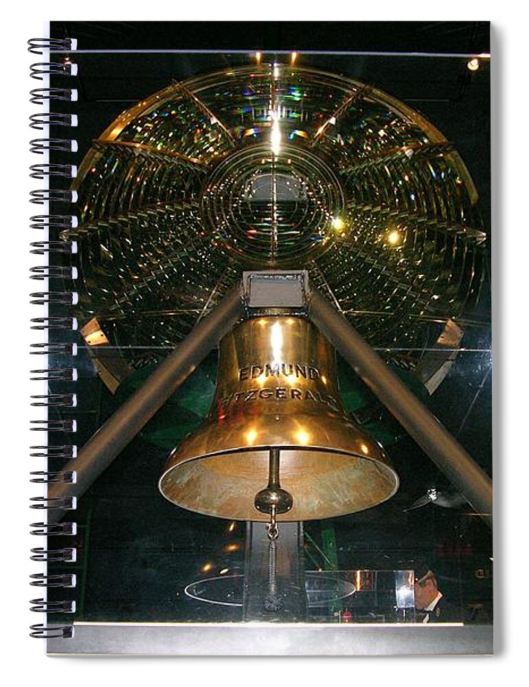 Edmund Fitzgerald Spiral Notebook featuring the photograph Edmund Fitzgerald Bell by Keith Stokes