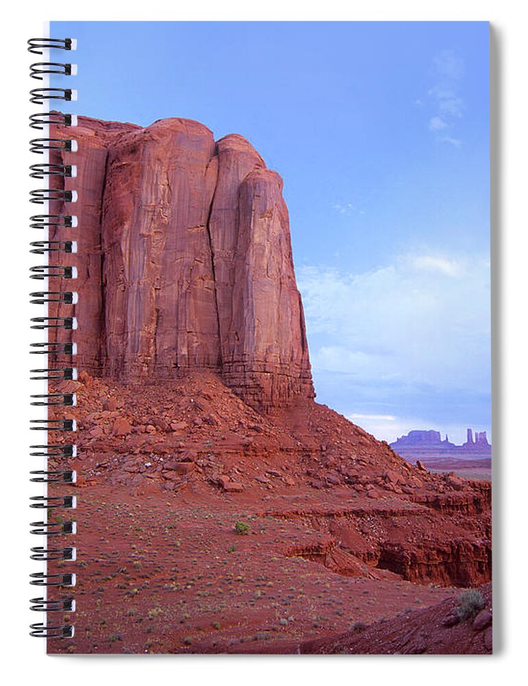 00175856 Spiral Notebook featuring the photograph Elephant Butte From North Window by Tim Fitzharris