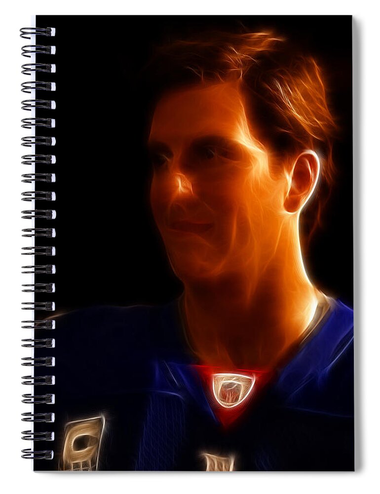 Lee Dos Santos Spiral Notebook featuring the photograph Eli Manning - New York Giants - Quarterback - Super Bowl Champion by Lee Dos Santos