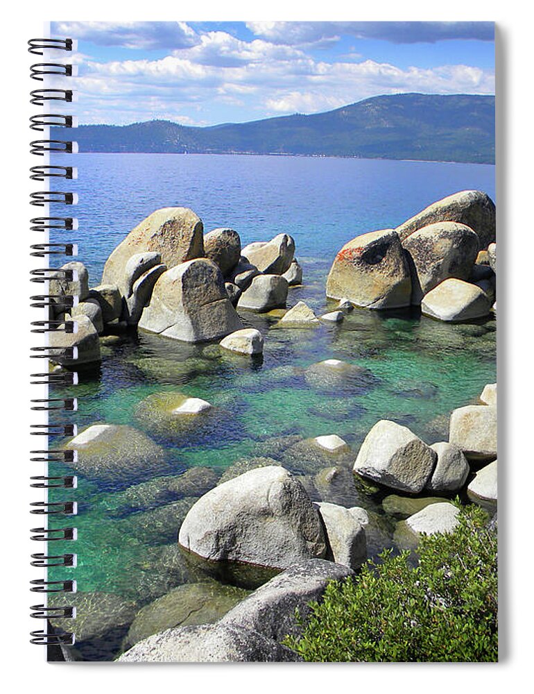 Emerald Waters Lake Tahoe Spiral Notebook featuring the photograph Emerald Waters Lake Tahoe by Frank Wilson