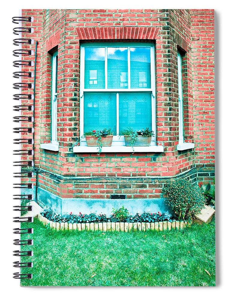 Architecture Spiral Notebook featuring the photograph English house by Tom Gowanlock