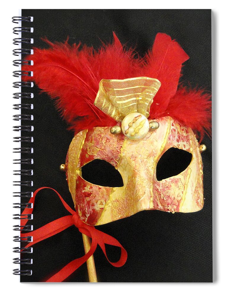 Venetian Mask Spiral Notebook featuring the pastel Estremo Oriente by Shannon Grissom
