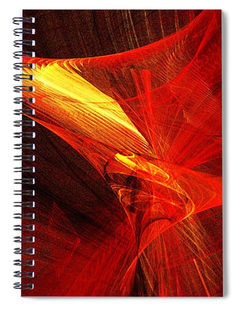 3d Spiral Notebook featuring the digital art Explosive Dance by Andee Design