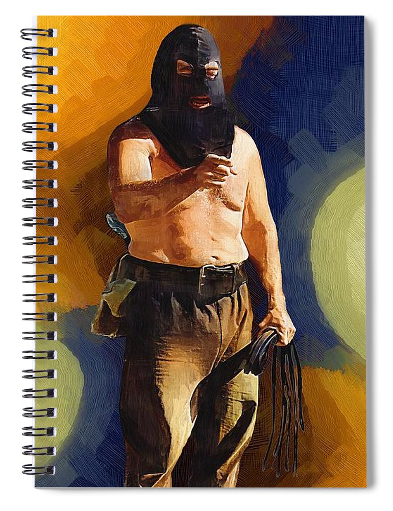 Dangerous Spiral Notebook featuring the painting Exposed by RC DeWinter