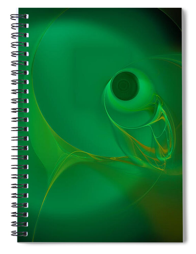 Eye Of The Fish Spiral Notebook featuring the digital art Eye of the Fish by Victoria Harrington