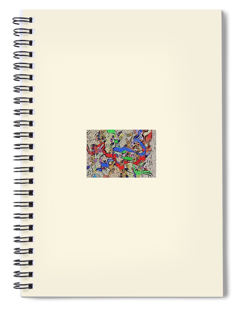 Blue Spiral Notebook featuring the digital art Fabric of Life by Alec Drake