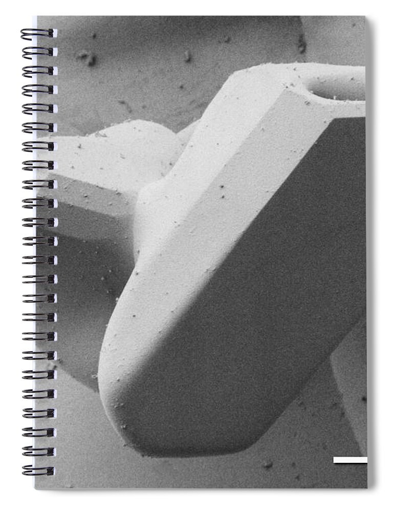 Snow Crystal Spiral Notebook featuring the photograph Faceted Snow Crystal by Electron and Confocal Microscopy Laboratory-Agricultural Research Service-US Dept of Agriculture