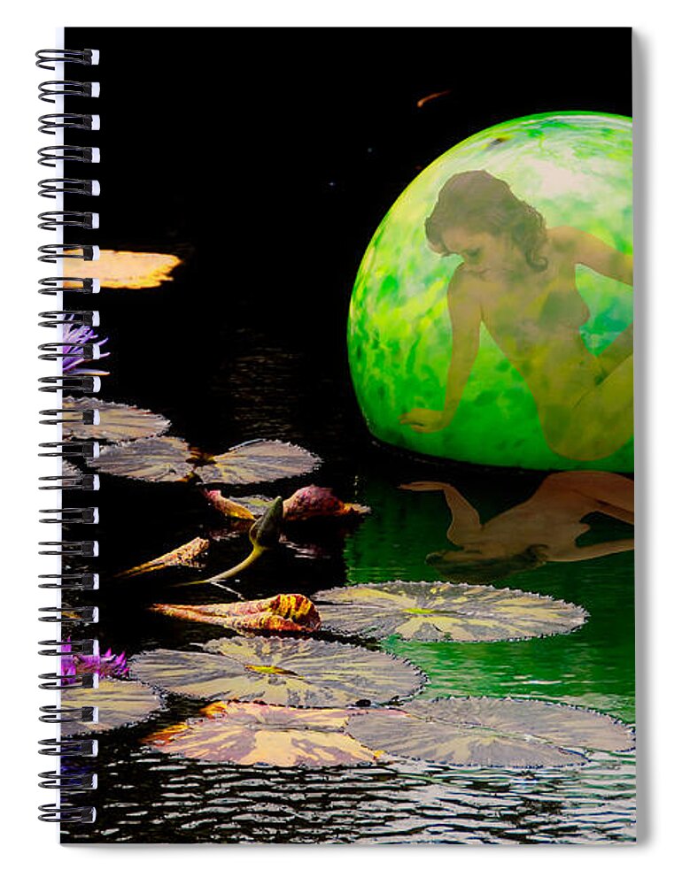 Full Nude Spiral Notebook featuring the photograph Fairy By The Pond by Harry Spitz