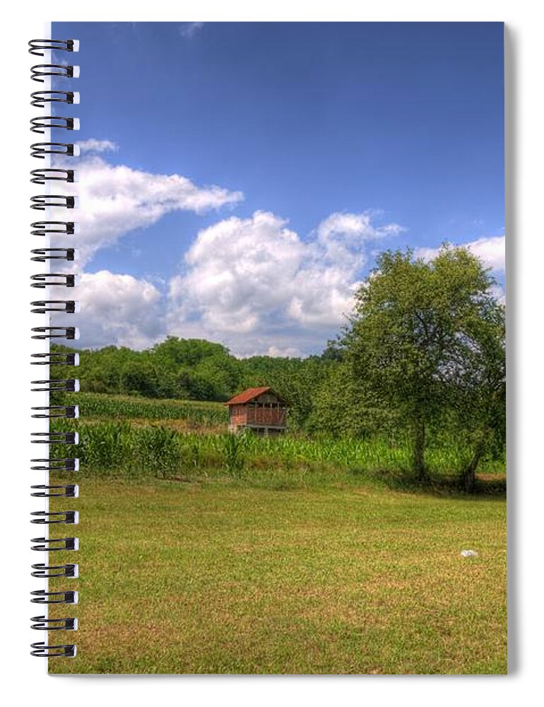 House Spiral Notebook featuring the photograph Farm house by Dejan Jovanovic
