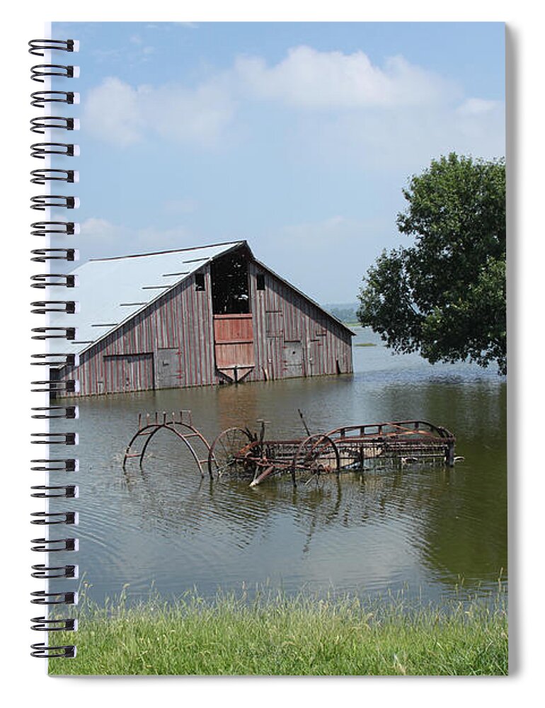 Missouri Spiral Notebook featuring the photograph Farmers Worst Nightmare by J Laughlin