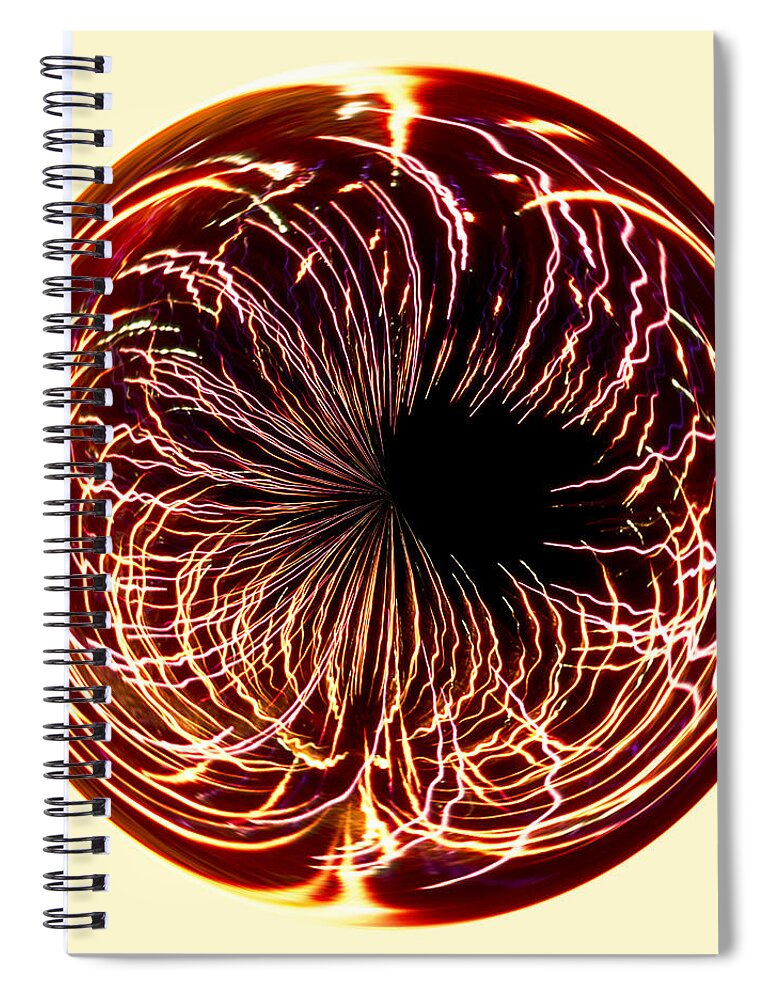 Fireworks Spiral Notebook featuring the photograph Fireworks Orb by Bill Barber