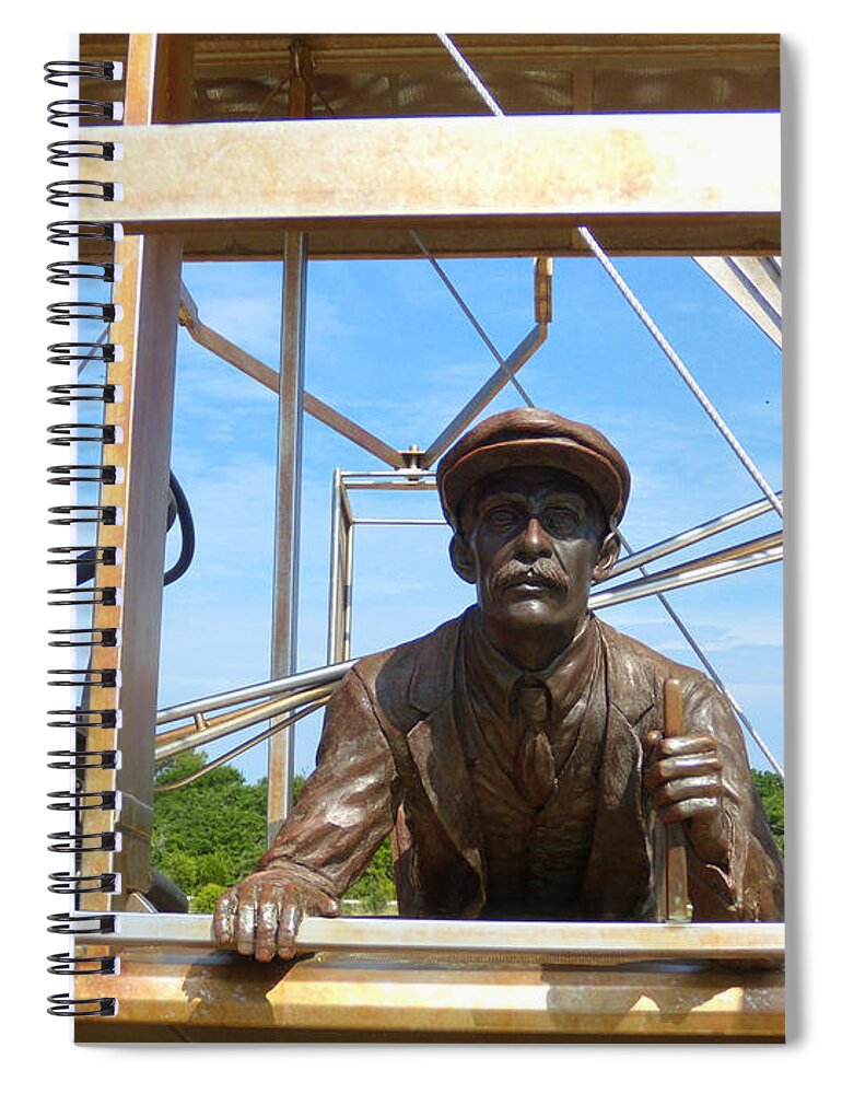 Historical Spiral Notebook featuring the photograph First In Flight by Lydia Holly