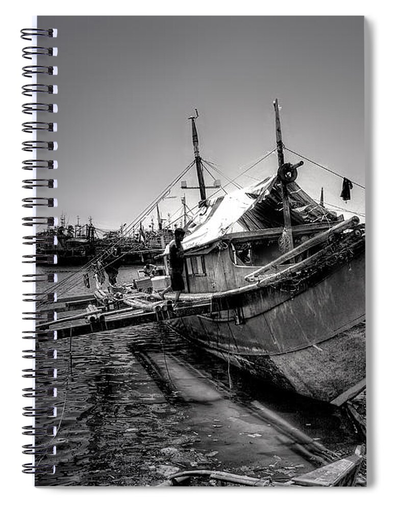Yhun Suarez Spiral Notebook featuring the photograph Fisherman's Pride by Yhun Suarez
