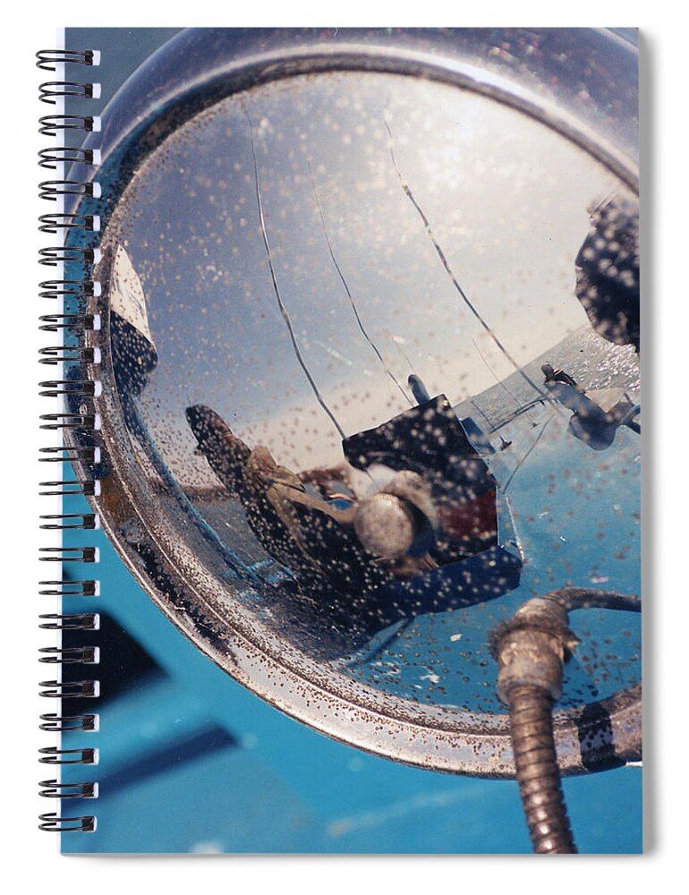 Reflection Spiral Notebook featuring the photograph Fishing Boat Reflection by Carrie Godwin