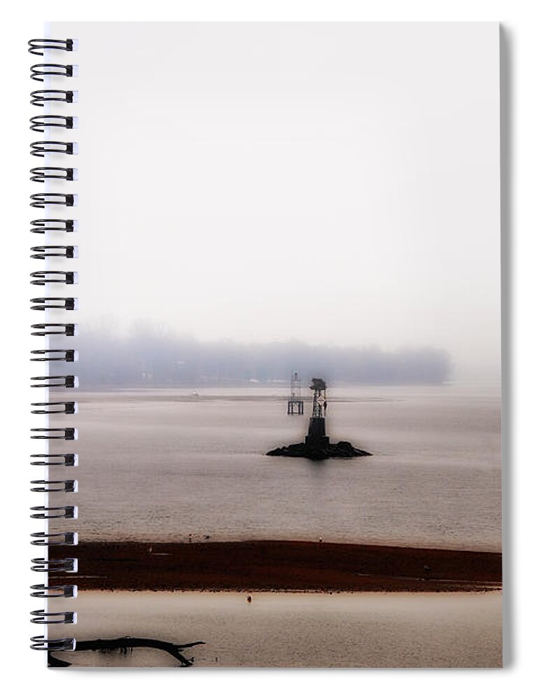 Foggy Delaware River Spiral Notebook featuring the photograph Foggy Delaware River by Bill Cannon