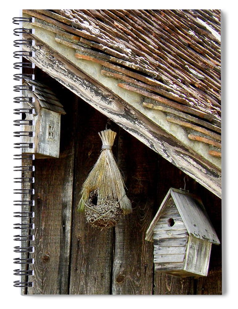 bird Houses Spiral Notebook featuring the photograph For the Birds by Lainie Wrightson