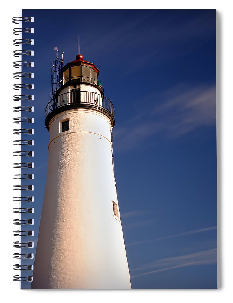 Fort Spiral Notebook featuring the photograph Fort Gratiot Lighthouse by Gordon Dean II