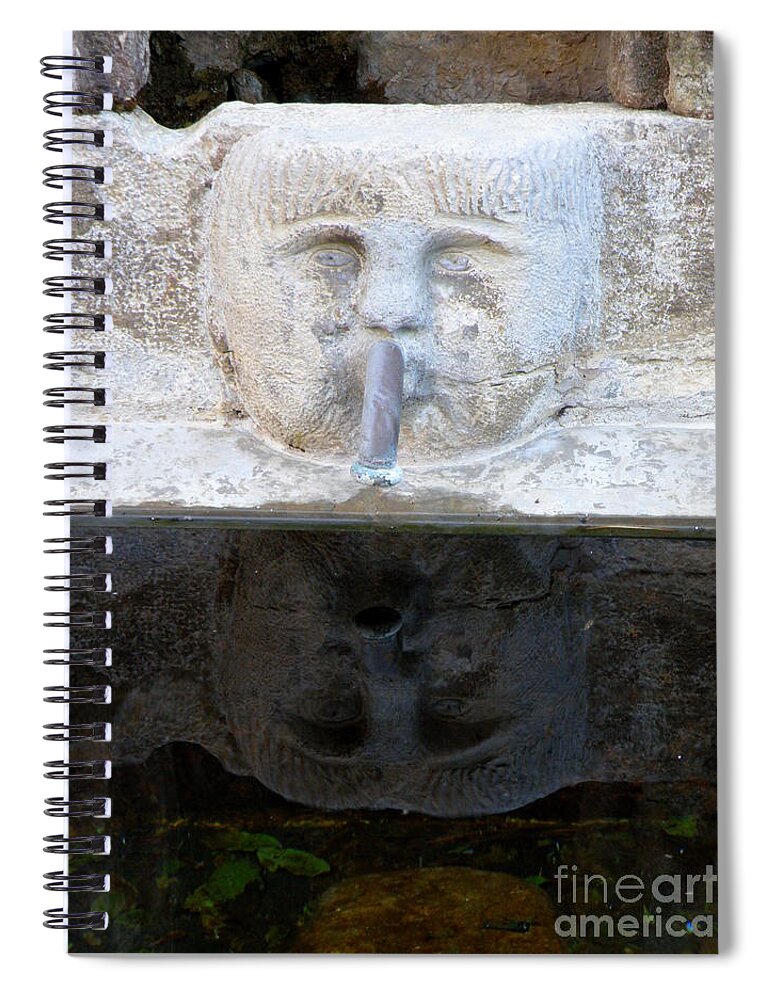 Fountain Spiral Notebook featuring the photograph Fountain Face by Lainie Wrightson